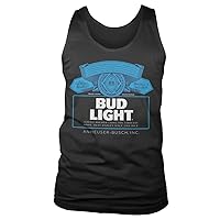 Bud Light Officially Licensed Label Logo Tank Top Vest Vest (Black)