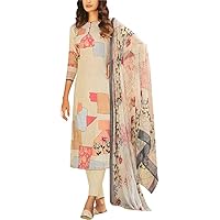 Women's Wear Stylish Beautiful Heavy Cotton Printed Worked Stitched Shalwar Kameez Suits