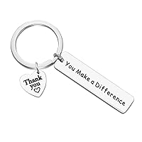 Thank You Gifts Appreciation Keychain You Make A Difference Keychain Appreciation Gifts for Teacher Nurse Mentor Coach Thank You Gifts for Employee Coworker Social Worker Volunteer Gratitude Gifts
