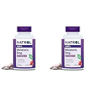 Natrol Melatonin 5mg, Strawberry-Flavored Dietary Supplement for Restful Sleep, 200 Fast-Dissolve Tablets, 200 Day Supply (Pack of 2)