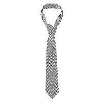 Zigzag Stripe Print Men'S Novelty Necktie Funny & Formal Neckties For Weddings, Business Parties Gift