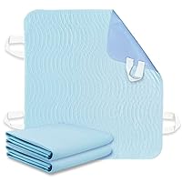 2 Pack Bed Pads for Incontinence Positioning Bed Pad with Handles for Lift and Transfer Reusable Waterproof Bed Pads Washable Incontinence Bed Pads for Elderly Hospital Home Care 36” × 34”