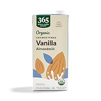 365 by Whole Foods Market, Organic Unsweetened Vanilla Almond Milk, 32 Fl Oz