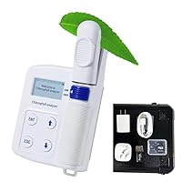 Chlorophyll Analyzer Chlorophyll Meter Nitrogen Content Leaf Temperature Tester with Measuring Range 0.0 to 99.99 SPAD Including a Mainframe 16GB Large Storage Space