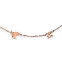 Jewels By Lux 2 Initial Symbol Cable Chain Necklace (Length 18 in)