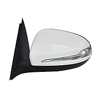 Car Side Power Rear View Mirror Assembly Blind Spot Compatible With Mercedes Benz W205 C Class C180 C300 C200 C260 2014 2015 2016 2017 2018 (Color : Left White)