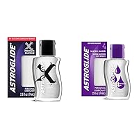 Silicone Lube (2.5oz) and Liquid Personal Lubricant (2.5oz) Travel-Friendly Size Waterproof and Long Lasting Lubes