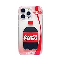 2-Layer Soft TPU Case for Apple Coke Summer Soft Soda Drink 3D Bottle Gradient Color Cool Fun Unique Creative Unisex Girls Boys (Red, or iPhone 14 Pro Max)