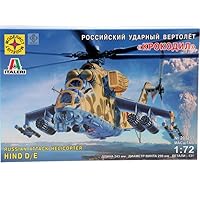 Mil Mi 24 Hind D/E Russian Helicopter Model Kit Scale 1:72 - Attack Gunship Mi24 Crocodile Building Kits 1/72 Assembly Instructions in Russian Language