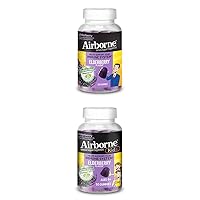 Airborne Elderberry + Vitamin C and Zinc Gummies (130 Count in a Bottle) with Elderberry + Vitamins & Zinc Kids Gummies - Airborne (50 Count in a Bottle)