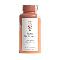 Better Not Younger Collagen Dietary Supplement and Hair, Skin, & Nails Dietary Supplements (Power Within: Skin & Scalp Collagen Gummies)