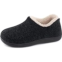 ULTRAIDEAS A pair of women's loafer slippers in size 8, and a pair of women's slippers in size 7-8 with fur collar