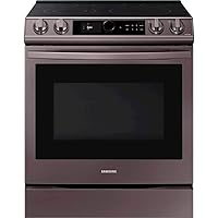 SAMSUNG NE63T8711ST 6.3 cu. ft. Front Control Slide-in Electric Range with Smart Dial, Air Fry & Wi-Fi in Tuscan Stainless Steel