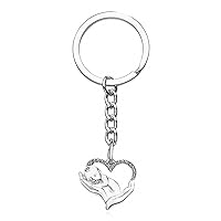Medical Obstetrics Baby Heart Keyring Crystal Maternal Love Keychain Jewelry for Doctor Nurse Mother's Day