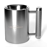 Heavy Mug 8KG/18LB 10 oz - Stainless Steel Fitness Water Cup | Durable Weightlifting Plate Design | Gym, Workout, and Coffee Enthusiast Gift | BPA-Free Sports Bottle