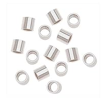 100pcs Adabele Authentic 925 Sterling Silver Hypoallergenic Loose Crimp Beadss 2mm Smooth Small Tubes Spacer (Hole 1.5mm) for Jewelry Making SS241-2