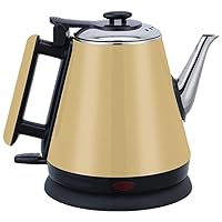Kettles, 1.5L Tea Kettle, Stainless Steel Double Layer Heat Preservation Cordless Kettle, Quick Heatiboiliwith Temperature Controller, Suitable for Family/Brown/18 * 18 * 25Cm