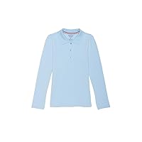French Toast Girls' Long Sleeve Stretch Pique Polo
