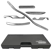 Muscle Scraper iastm Tool Set (6-Piece) gua sha Stainless Steel fascial Release Tool deep Soft Tissue Massage Tool Set (Carrying case)