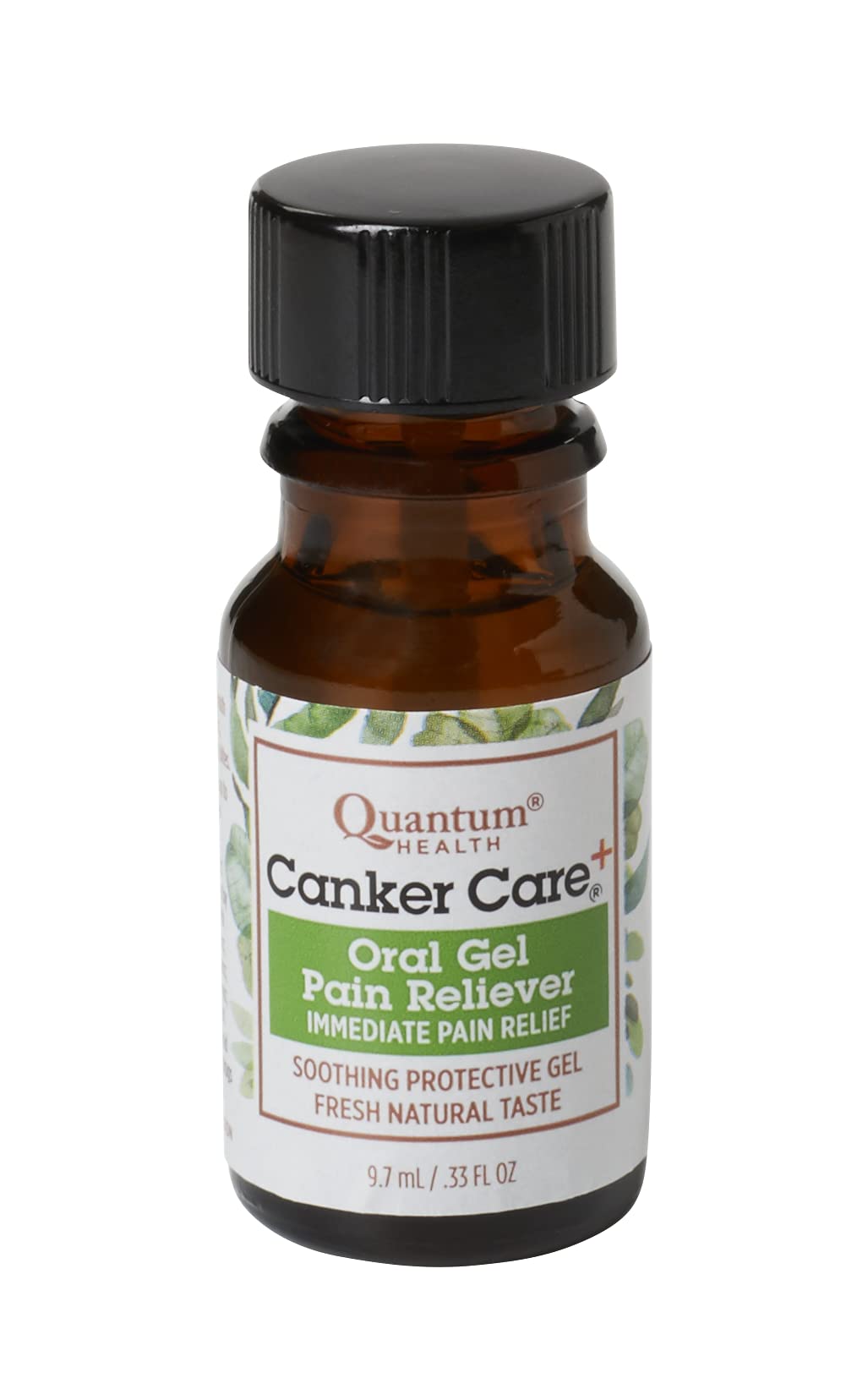 Quantum Health Canker Care+ Oral Gel Pain Reliever|Provides Immediate Pain Relief|Soothing Protective Gel|Fresh Natural Taste|Formulated with 15 Nutrients|0.33 Ounce