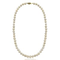 Pink Freshwater Cultured Pearl Necklace A Quality (6.5-7.0mm), 18 inch With base metal Clasp