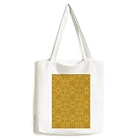 Thailand Golden Weaving Decorative Pattern Tote Canvas Bag Shopping Satchel Casual Handbag