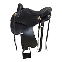 Manaal Enterprises Classic Handmade Quality Comfort Trail Without Horn Leather Endurance Hornless Horse Saddle Size 14