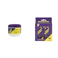Chamois Butt'r Eurostyle Anti-Chafe Cream for Road, Gravel, Mountain Bike, 8 Ounce jar, Cycling Plastic & Coconut Anti-Chafe Cream, 10-Pack of 9mL Packets