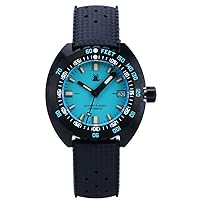 Amoy Men Diver Watch Mens Automatic Watches PVD Black Sport Mechanical 200M Water Resistant BGW-9 Luminous Sapphire NH35