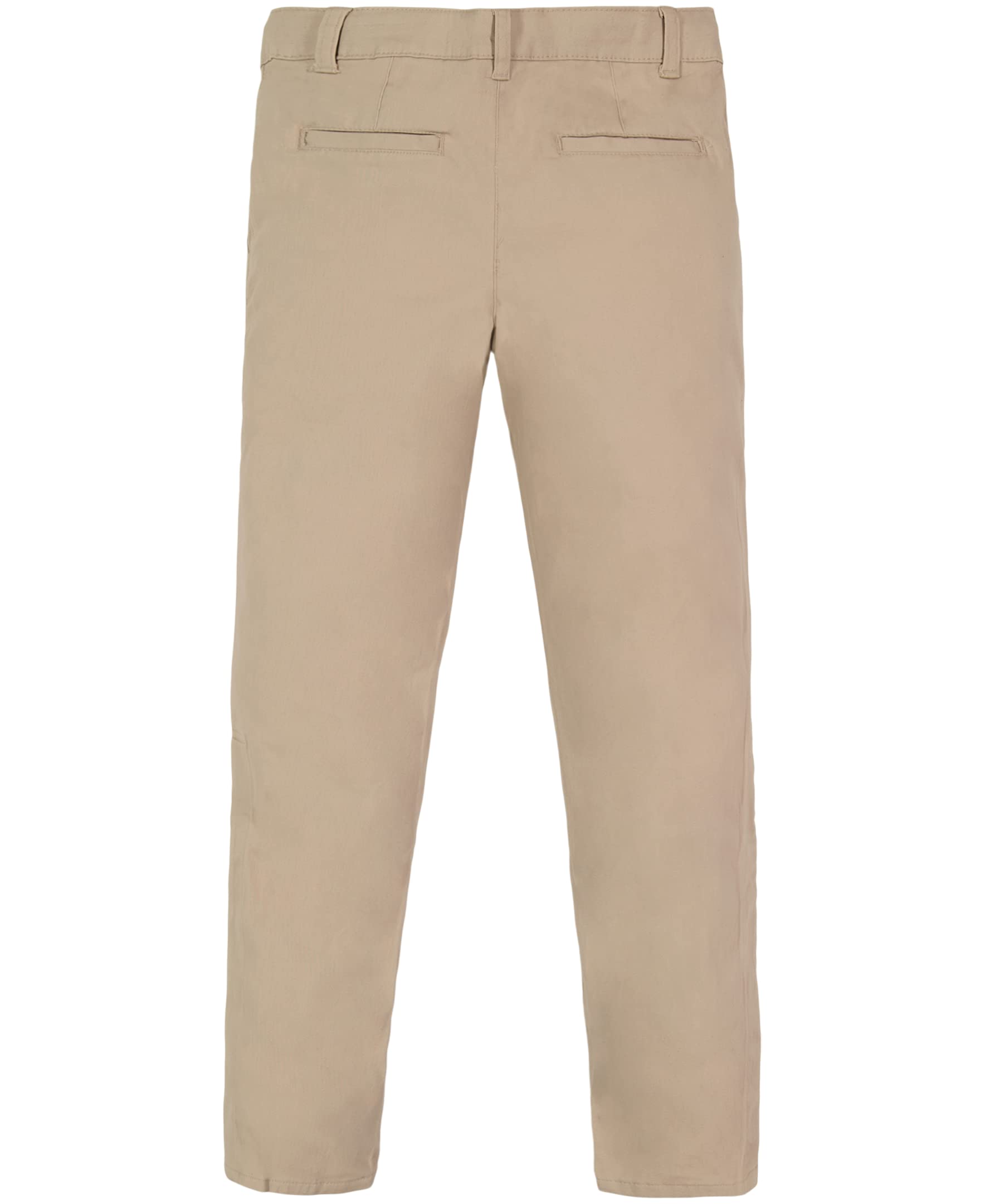 IZOD Girls' School Uniform Adaptive Chino Pants, Adjustable Waistband & Faux Buttons, Velcro Closure