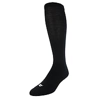 Sof Sole Football Over-the-Calf Team Athletic Performance Youth Socks (2 Pair), Child 13-Youth 4, Black