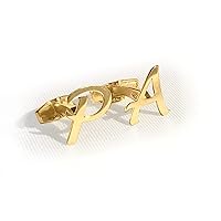 Letter Gold Cufflinks Initial cufflinks for men gold Personalized Wedding Cufflinks Groom Wedding Cufflinks Personalized Gift for Men Handmade