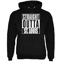 Old Glory Straight Outta St. Louis Black Adult Hoodie - X-Large