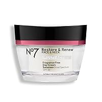 No7 Restore & Renew Multi Action Face & Neck SPF 30 Day Cream - Firming & Hydrating Face Moisturizer with Hyaluronic Acid to Help Reduce the Appearance of Wrinkles - Fragrance-Free (1.69 Fl Oz)