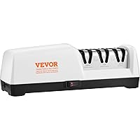 VEVOR Electric Knife Sharpener, Professional Kitchen Knives Sharpener with Diamond Abrasives and Precision Angle Guides, 3 Stages Knife Sharpener for Straight Knives, Serrated Knives, Ceramic Knives