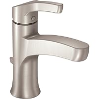 Moen WSL84733SRN Danika Single Handle 1 Hole Bathroom Faucet, Spot Resist Brushed Nickel