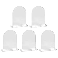 5 Set Acrylic Blank Wedding Table Sign With Holder Set Anniversary Wedding Decoration For Thanksgiving New Year Acrylic Wedding Table Signs