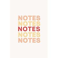 Notes: 100 Lined Pages Notebook - Cute Blush Pink Matte Cover
