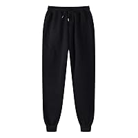 Mens Casual Pants,Oversize Baggy Pant Solid Stretch Elastic Waist Fashion Drawstring Trousers with Pocket