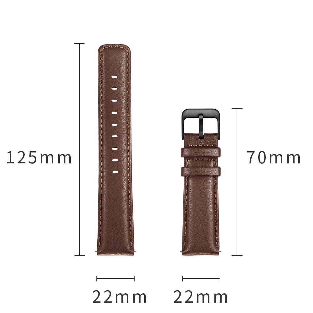 LEUNGLIK 22mm Watch Band,Vintage Leather Watch Strap 10 Colors Watch Band,Quick Release Leather Watch Band,Classic Genuine Leather Wristband for Men Women samsung Replacement band,Choose Size Color