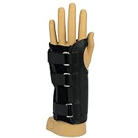 Rolyan Workhard D-Ring Wrist Braces, Left, Medium, Fixed Position Immobilizer for Hand and Wrist, Stabilization Recovery Aid for Tendonitis, Carpal Tunnel, and Arthritis Treatments Medium Left