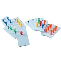 Constructive Playthings Kids Foam Number Peg Board Toy, 10 pcs., Multicolor