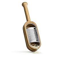 Sagaform Nature Collection Cheese Grater in Oak Container with Handle,Brown
