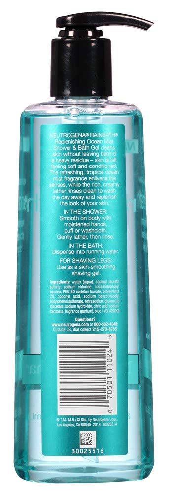 Neutrogena Rainbath 8.5 Ounce Ocean Mist Shower & Bath Gel (250ml) (2 Pack)