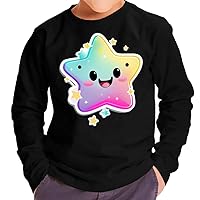 Happy Star Toddler Long Sleeve T-Shirt - Yellow Star Kids' T-Shirt - Cute Long Sleeve Tee