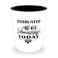 Legislator Shot Glass, Be amazing today, Ceramic Novelty Shot Glass Gift for Legislator 1.5 oz