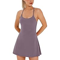 Womens Tennis Dress, Workout Dress with Built-in Bra & Shorts Pockets Summer Dress for Golf Athletic Dresses for Women