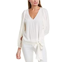 Vince Camuto Womens Tie Hem Pullover Blouse