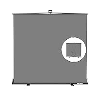【Wider Style】 RAUBAY 78.7 x 78.7in Large Collapsible Gray Backdrop Screen Portable Retractable Panel Photo Gray Background with Stand for Video Conference, Photographic Studio, Streaming