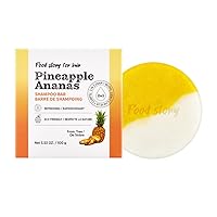 FOOD STORY FOR HAIR PINEAPPLE SHAMPOO BAR For oily scalp and hair Low pH Vegan Refreshing surfate free waterless shampoo soap bar soap